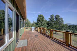 deck overlooking the forest